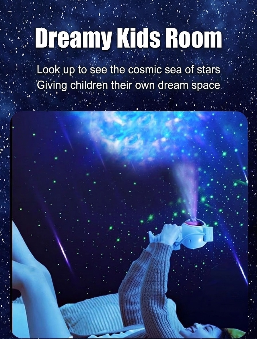 Astronaut Galaxy Projector Light - Starry Night Sky Lamp