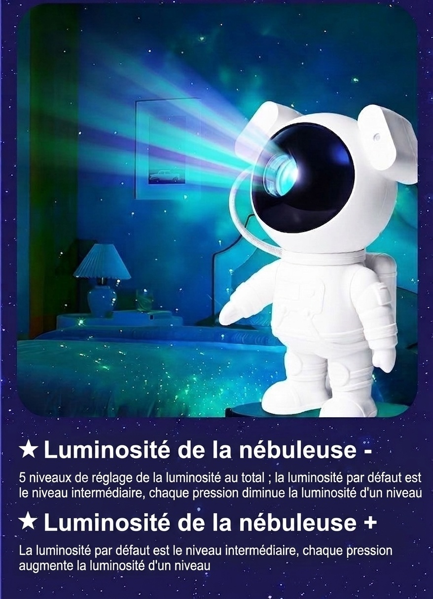 Astronaut Galaxy Projector Light - Starry Night Sky Lamp
