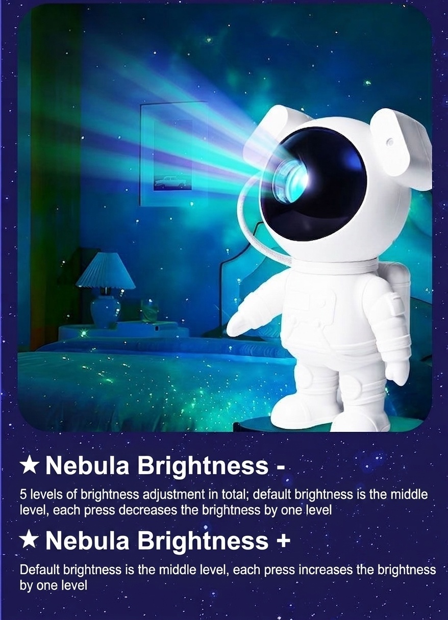 Astronaut Galaxy Projector Light - Starry Night Sky Lamp