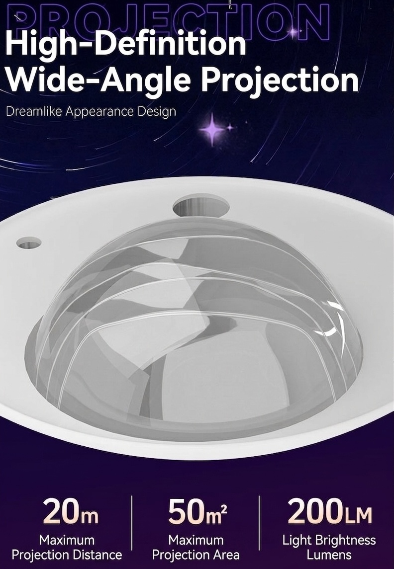 Aurora Star Projector Night Light with Bluetooth Speaker & Timer