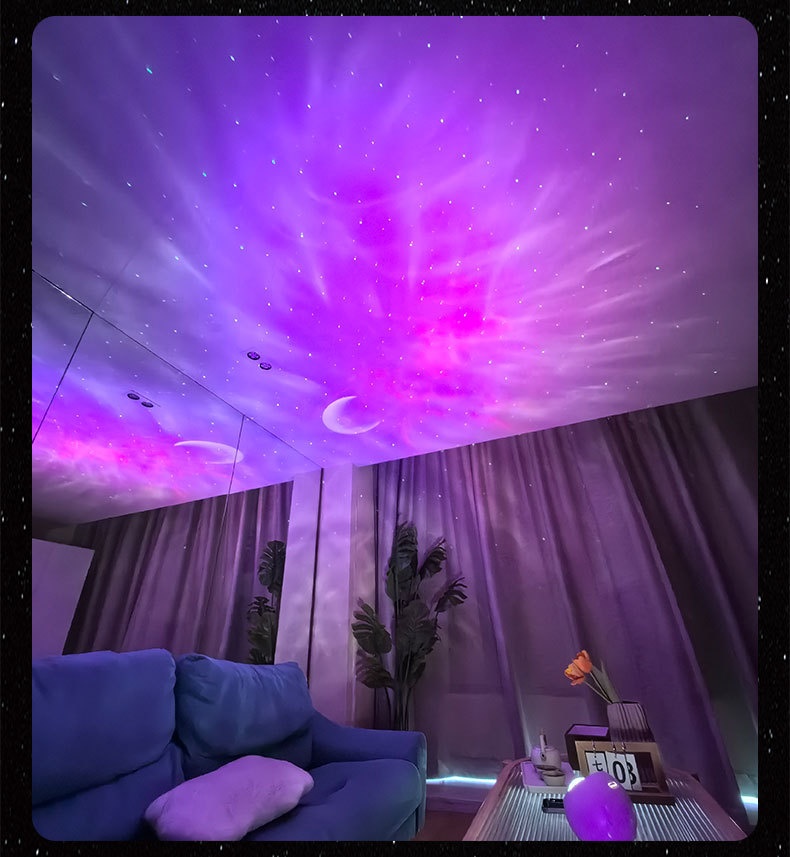 Aurora Star Projector Night Light with Bluetooth Speaker & Timer