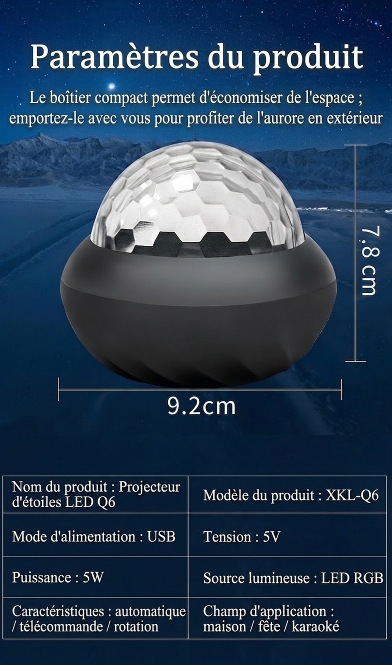 Aurora Star Projector Light | Ocean Wave Night Lamp