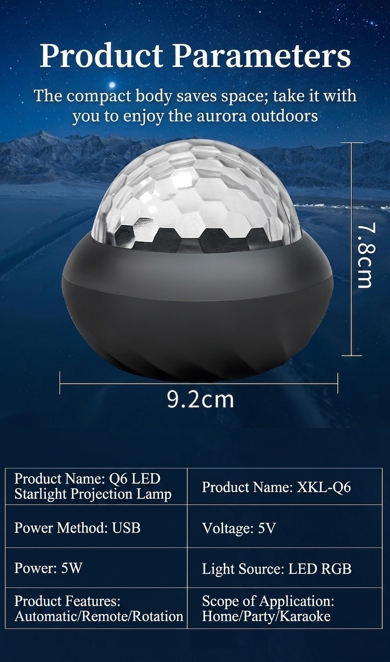 Aurora Star Projector Light | Ocean Wave Night Lamp