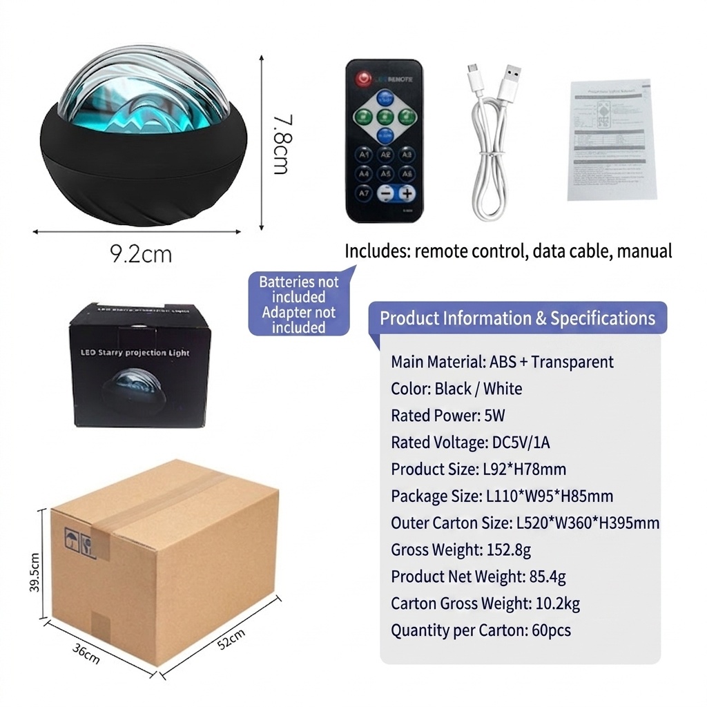 Aurora Star Projector Light | Ocean Wave Night Lamp