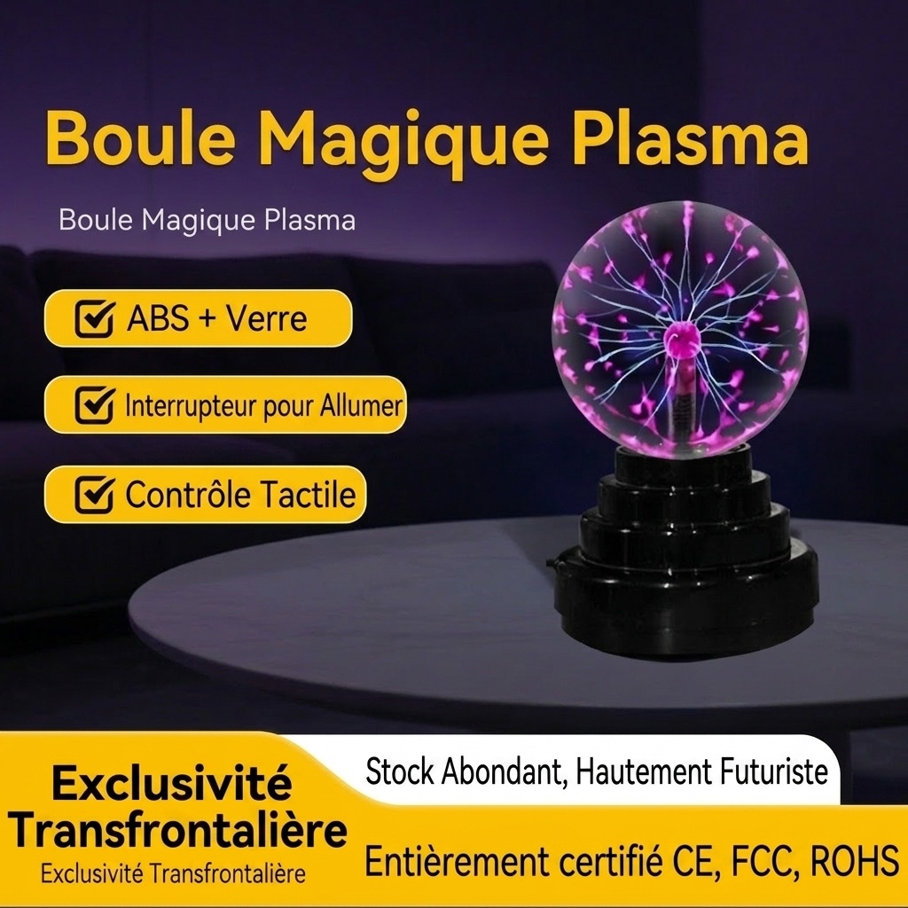 Interactive Plasma Ball Light - USB Powered Magic Globe Lamp