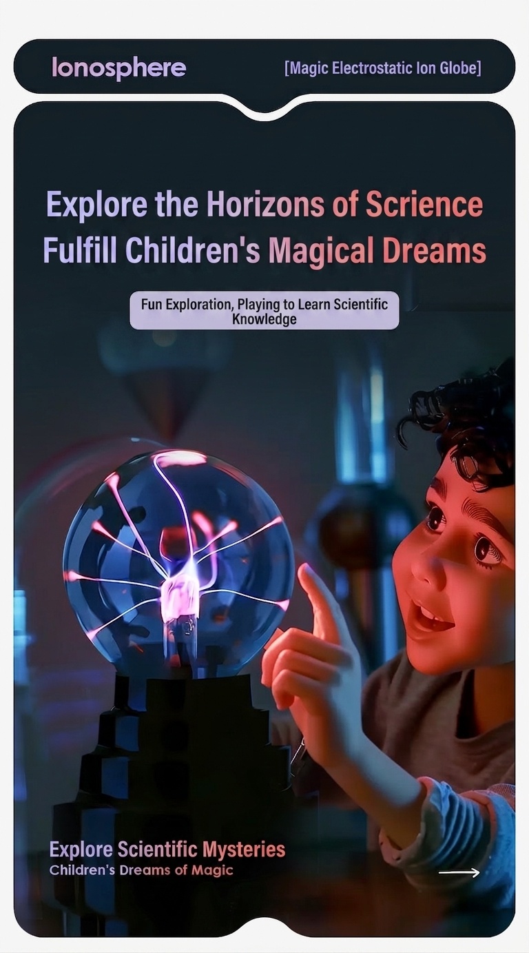Interactive Plasma Ball Light - USB Powered Magic Globe Lamp