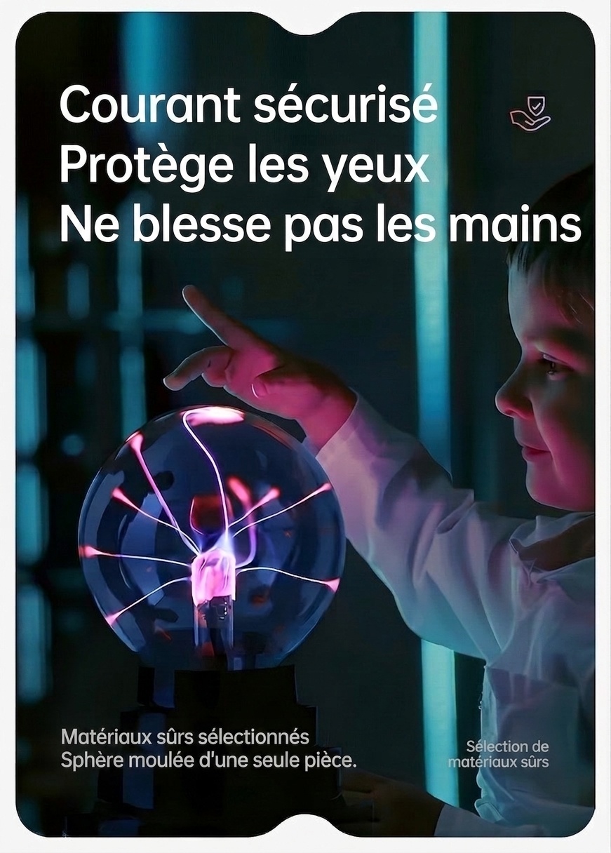 Interactive Plasma Ball Light - USB Powered Magic Globe Lamp