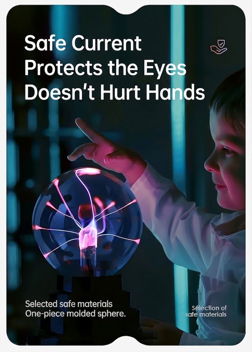 Interactive Plasma Ball Light - USB Powered Magic Globe Lamp