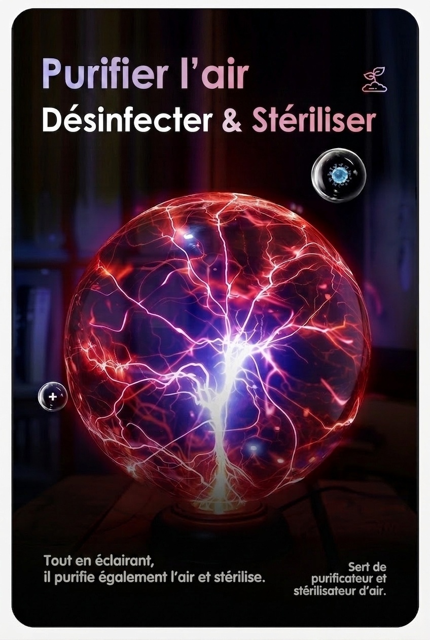 Interactive Plasma Ball Light - USB Powered Magic Globe Lamp