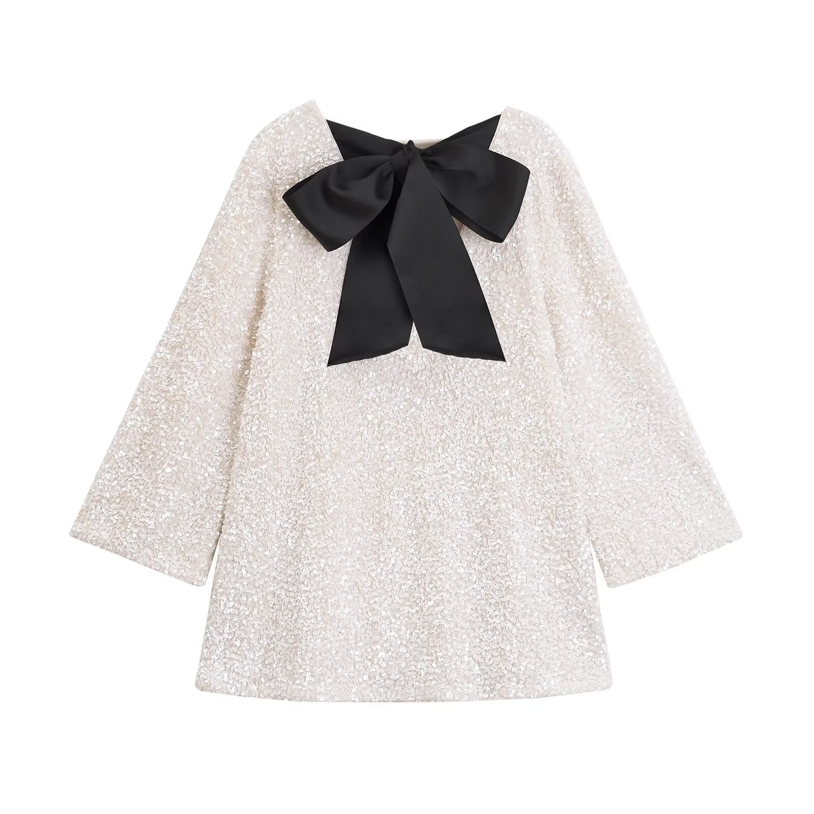 Women's Sequin Bow Dress - Chic European Style KUN-00094