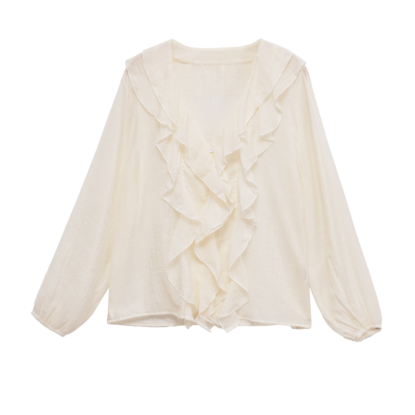 Women's Layered V-Neck Long Sleeve Blouse KUN-00092