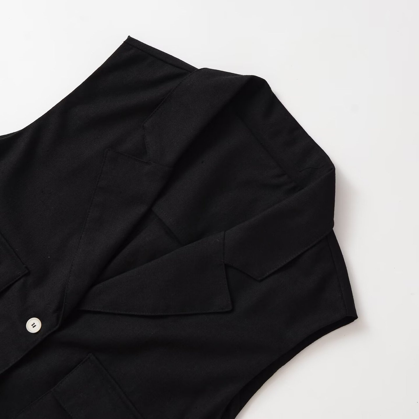 Vest Sleeveless Blazer Button Down - European Style KUN-00103