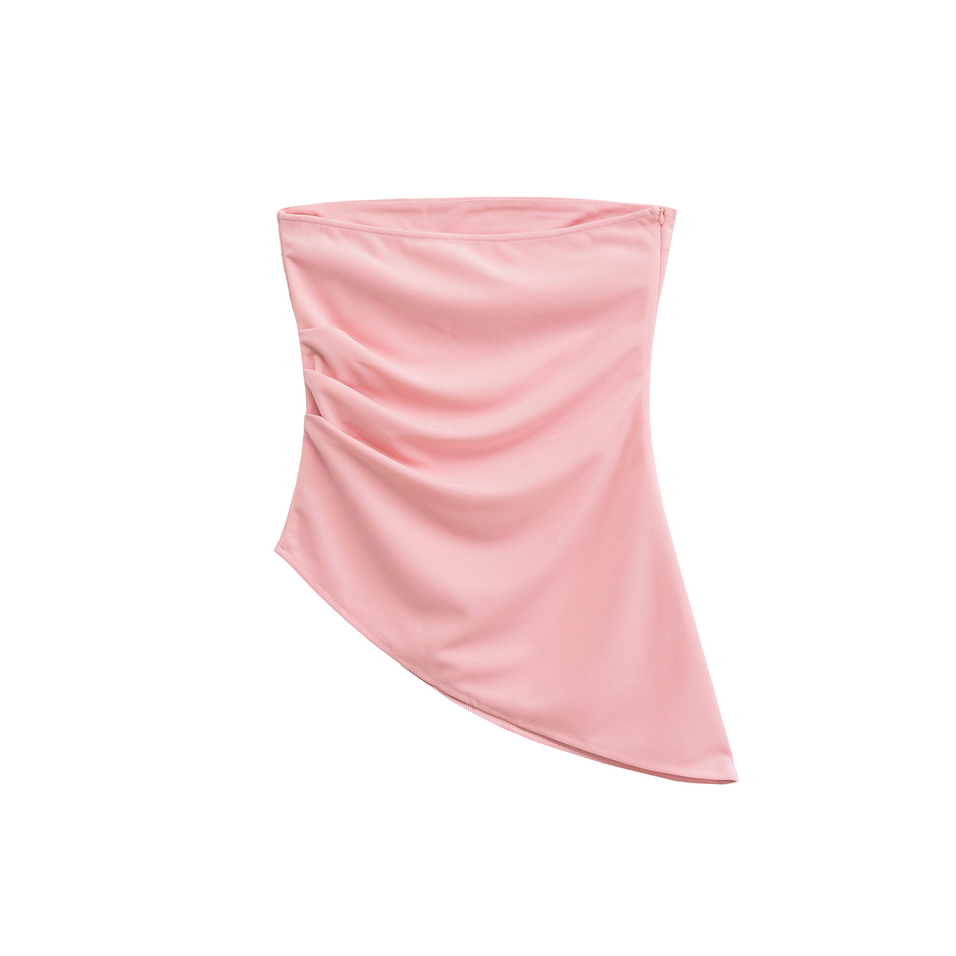 Geplooide asymmetrische slim fit top KUN-00027