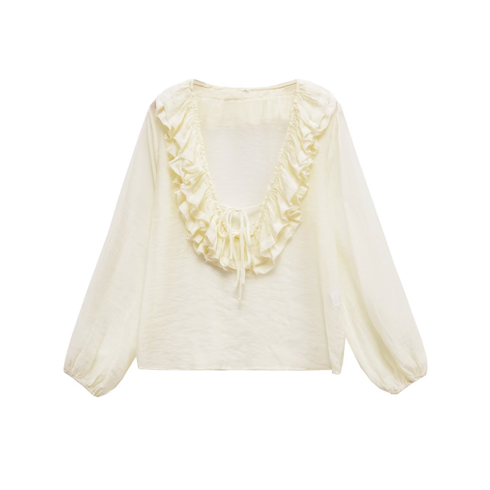 Top à col en V superposé pour femme - Style européen élégant KUN-00066