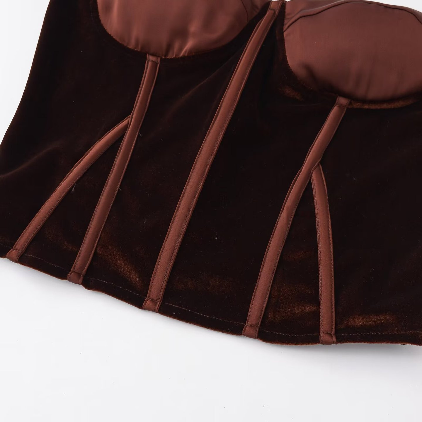 Velvet Bustier Top - Elegant & Trendy KUN-00117