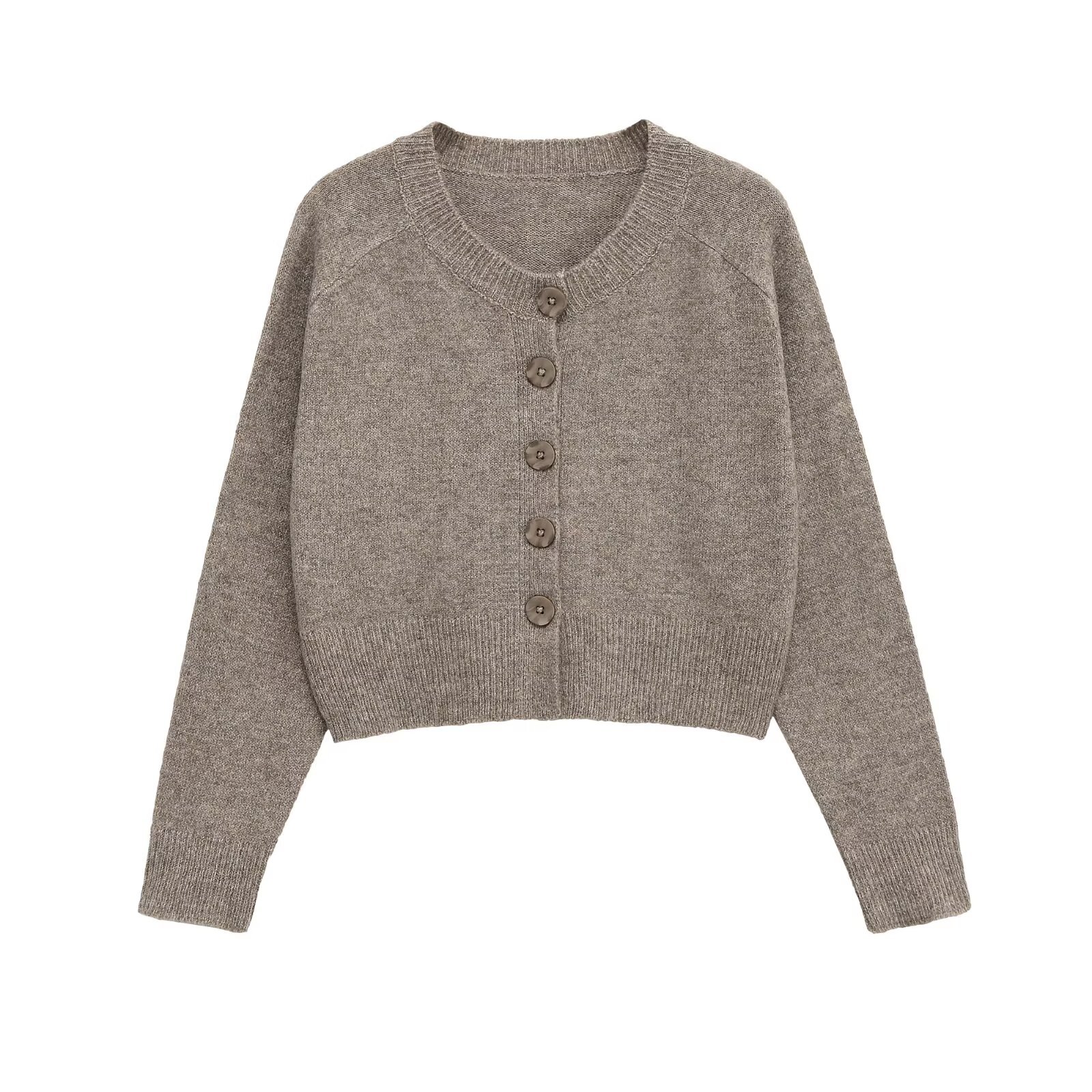 Cárdigan de punto - Suéter abotonado para mujer - Prenda de abrigo informal de moda KUN-00071