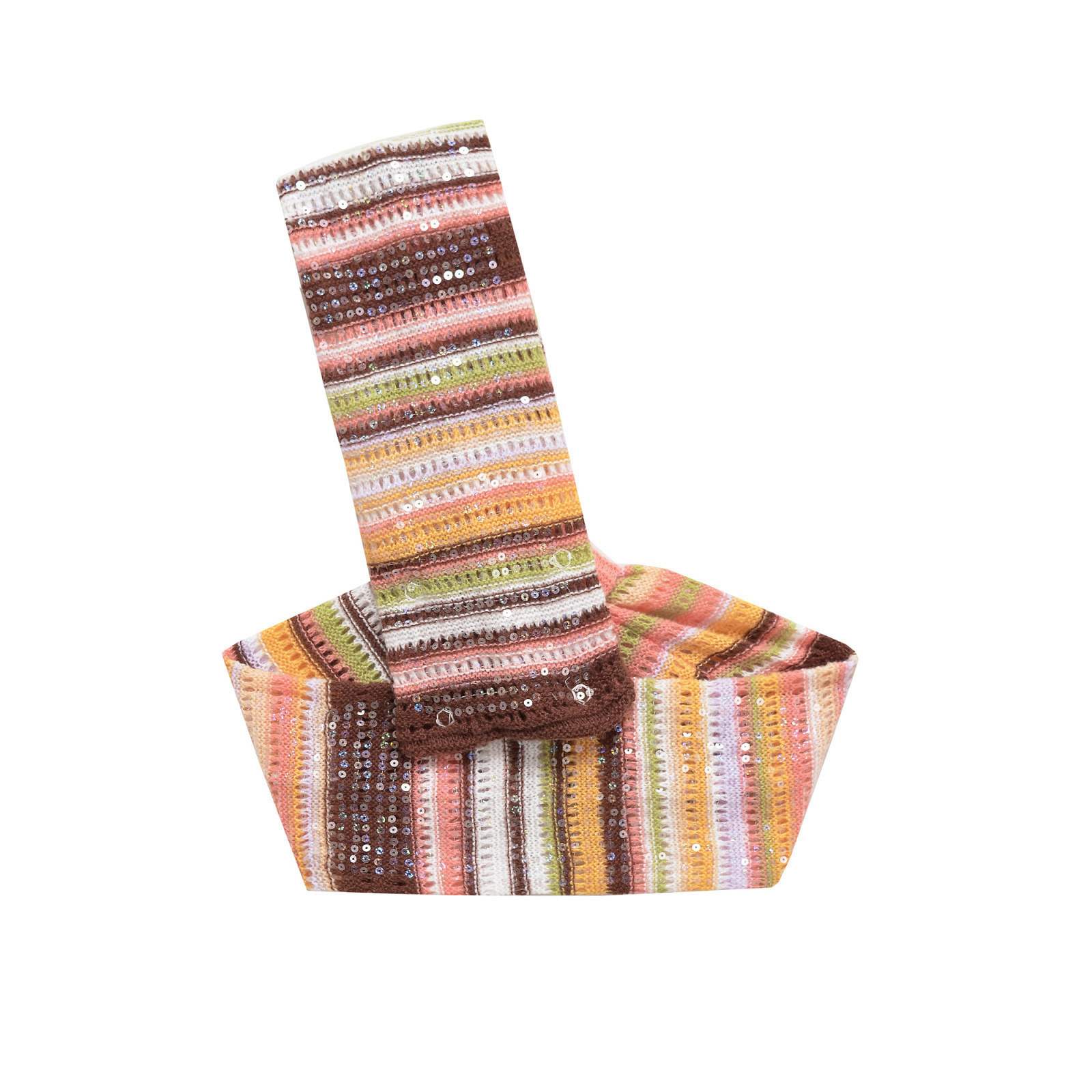 Conjunto de top de lentejuelas y vestido de punto a rayas - Estilo europeo moderno KUN-00064