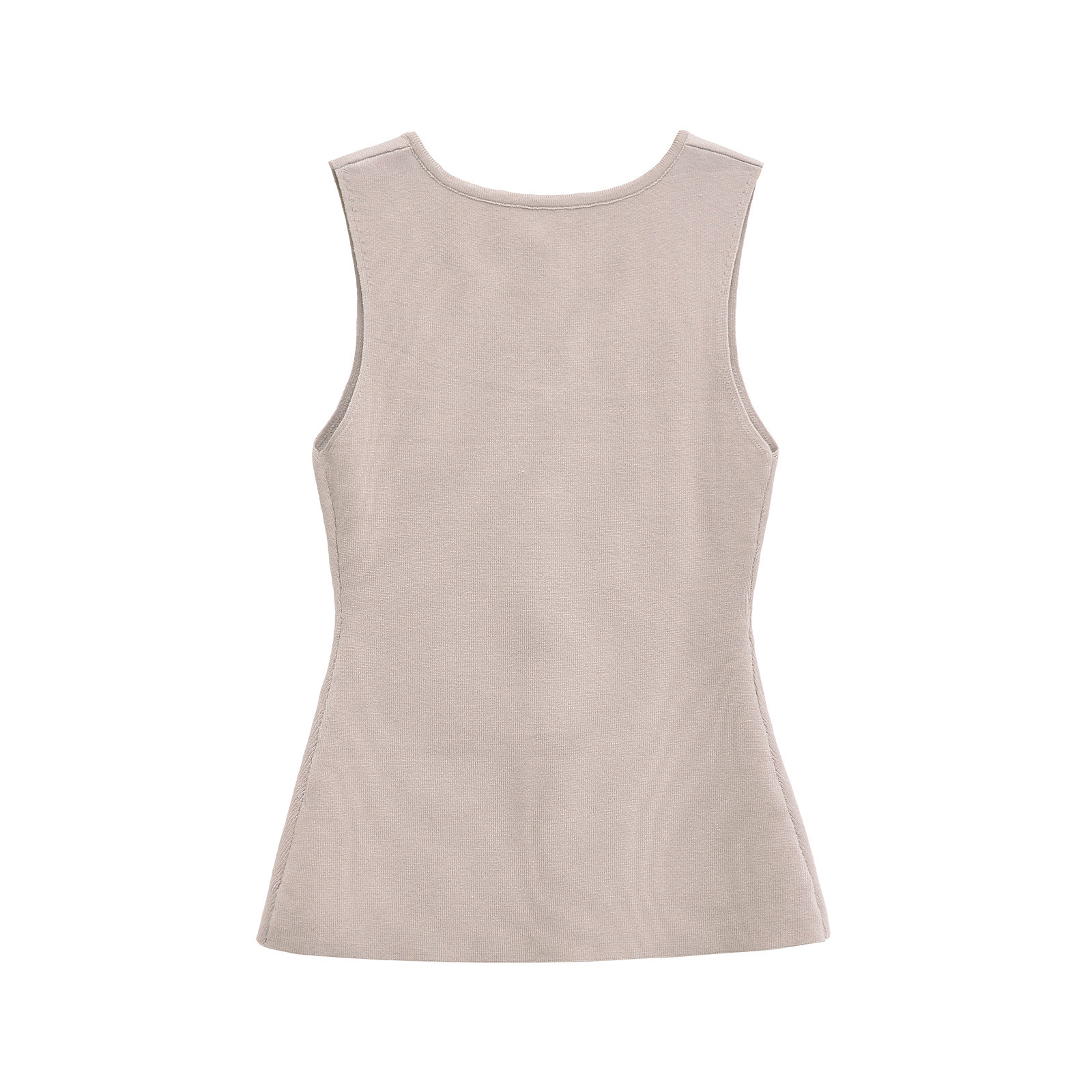 Soft Knit Tank Top Vest with Button Back Detail KUN-00118