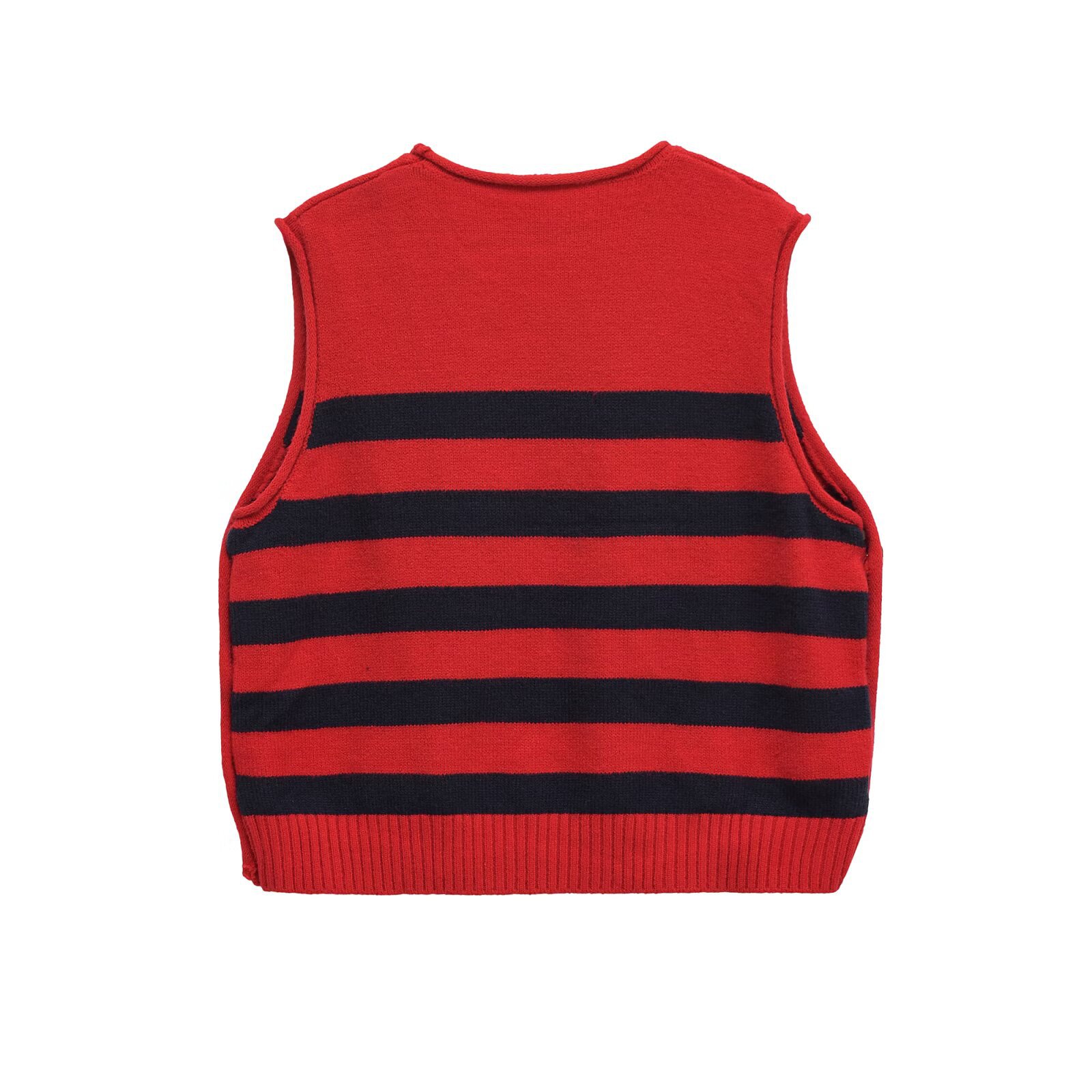 Knit Vest Side Button Decoration - European Style KUN-00096