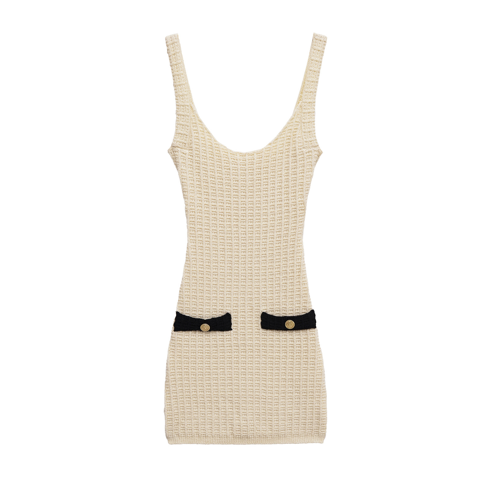 Women's Elastic Sundress - Wide Neck Vacation Dress KUN-00093