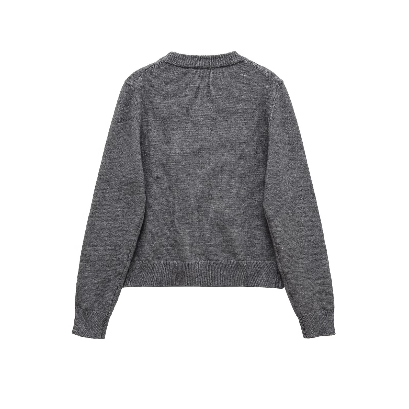 Wool Blend Women's Coat - Stylish Round Neck Outerwear KUN-00066