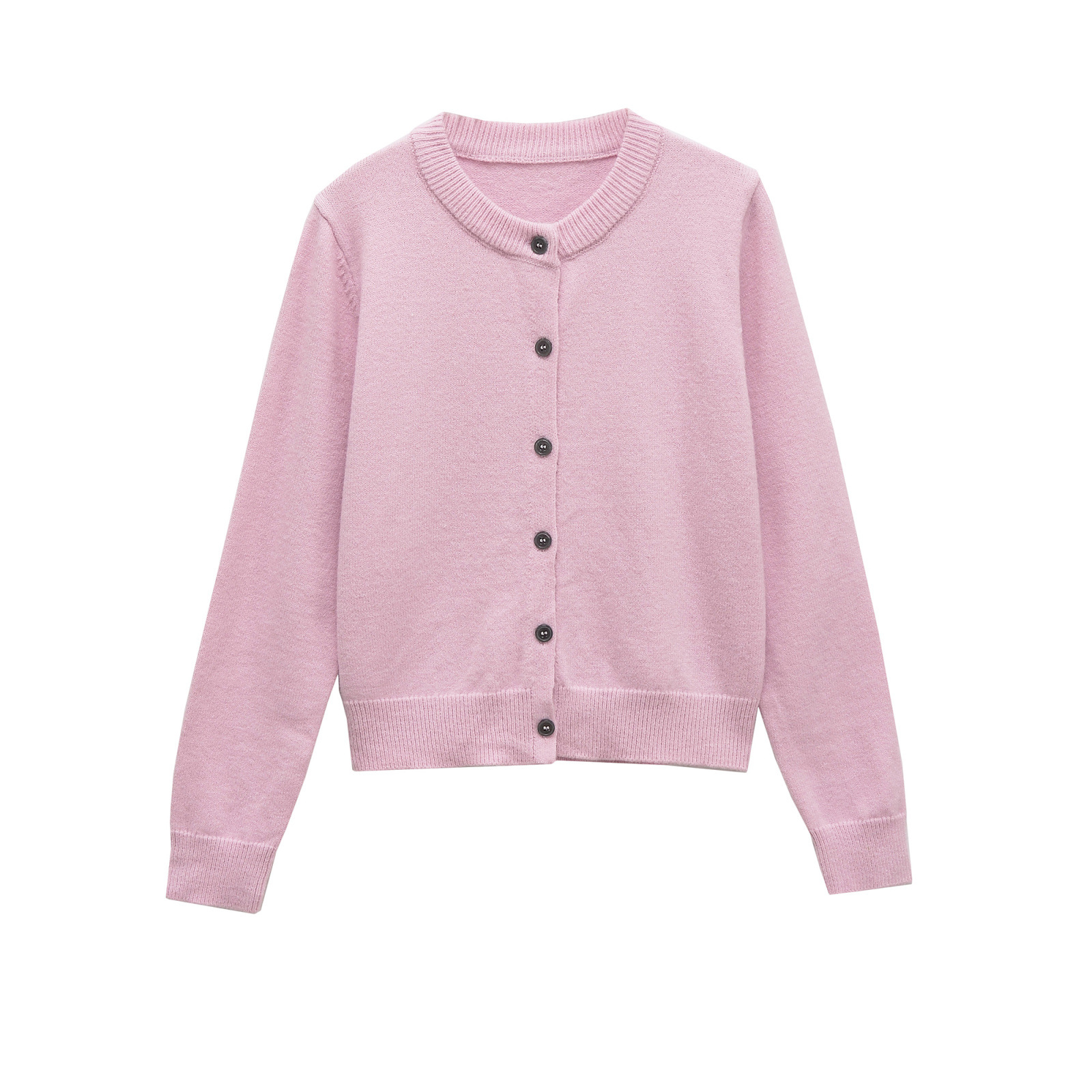 Wool Blend Women's Coat - Stylish Round Neck Outerwear KUN-00066