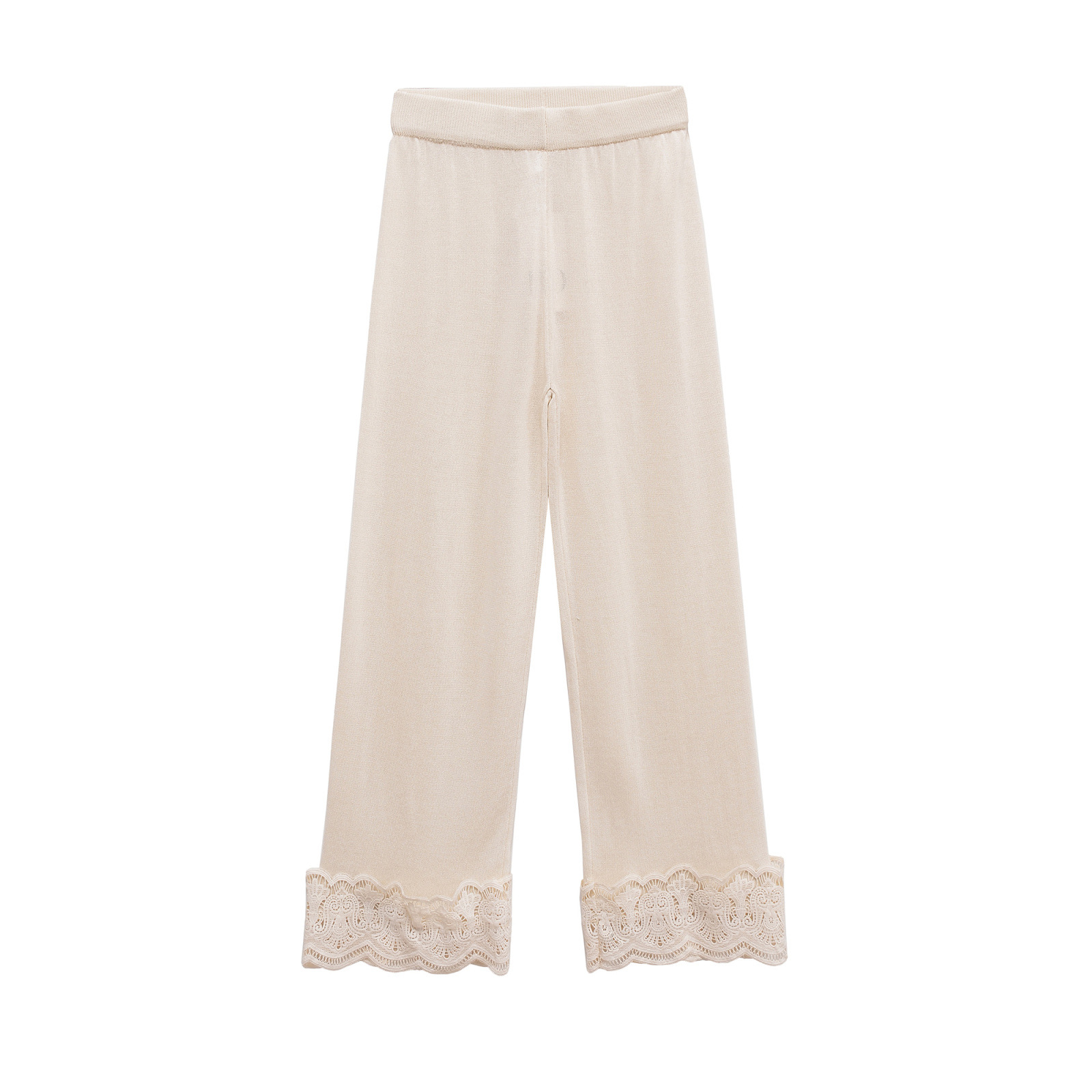 Women's Floral Lace Patchwork Casual Pants KUN-00036