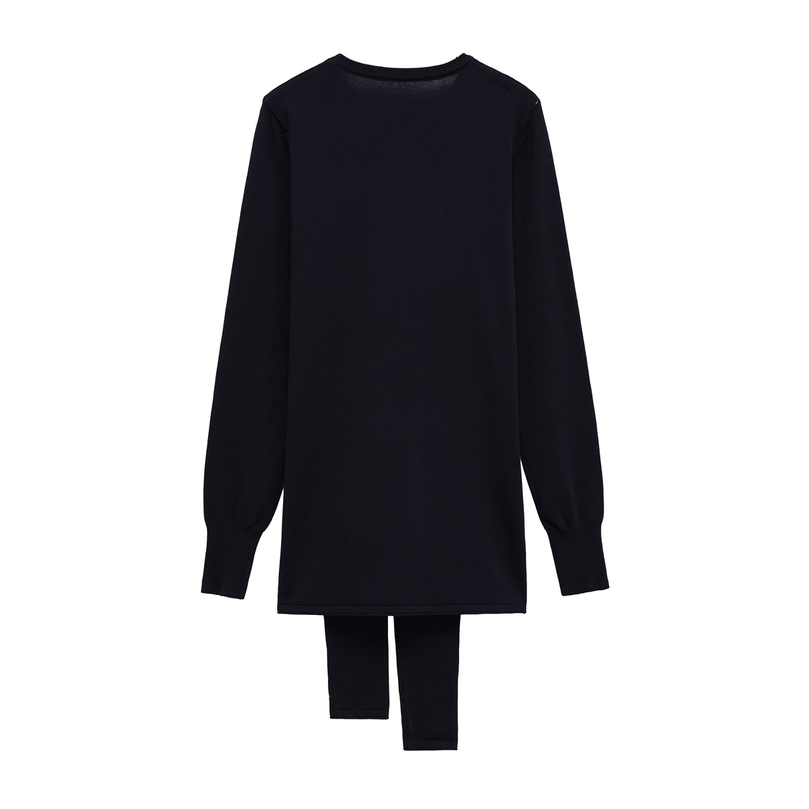 Pull en maille ajusté à col rond KUN-00059