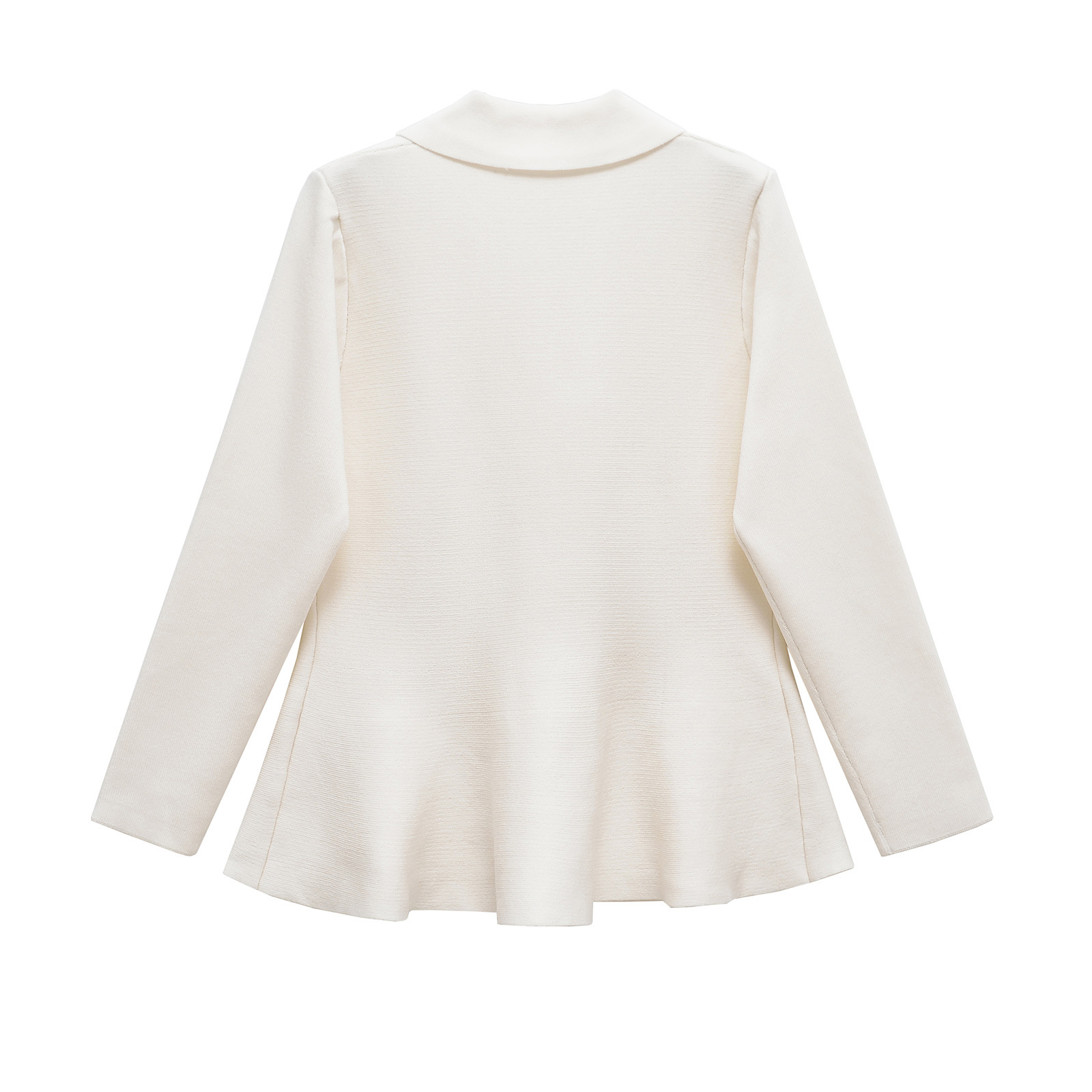 Chaqueta clásica de manga larga con cuello vuelto y falda mini para mujer KUN-00010