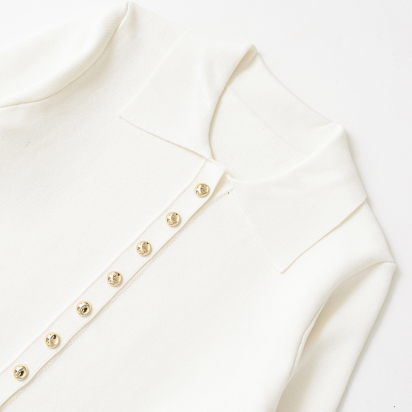 Chaqueta clásica de manga larga con cuello vuelto y falda mini para mujer KUN-00010