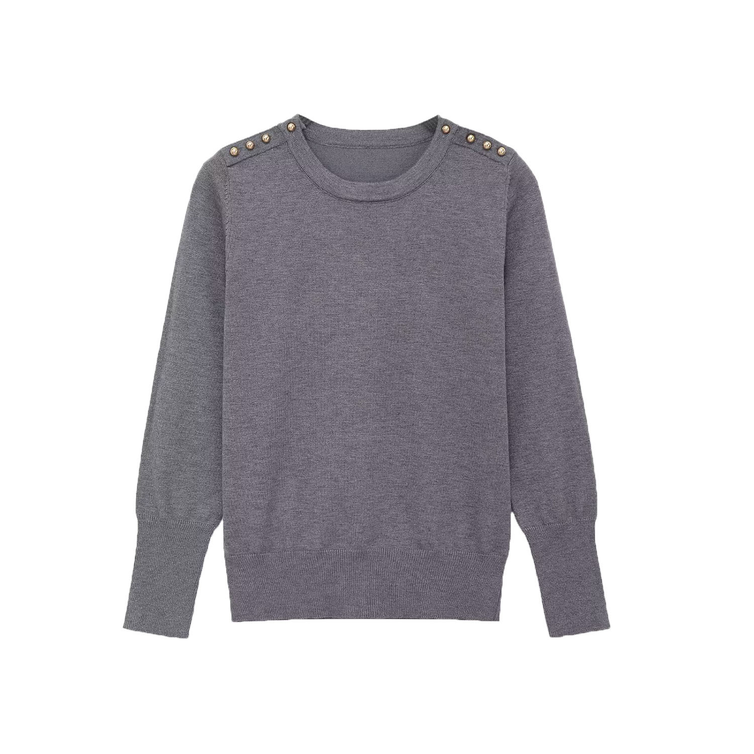 Knit Top Button Detail - Stylish Women's Cardigan KUN-00097