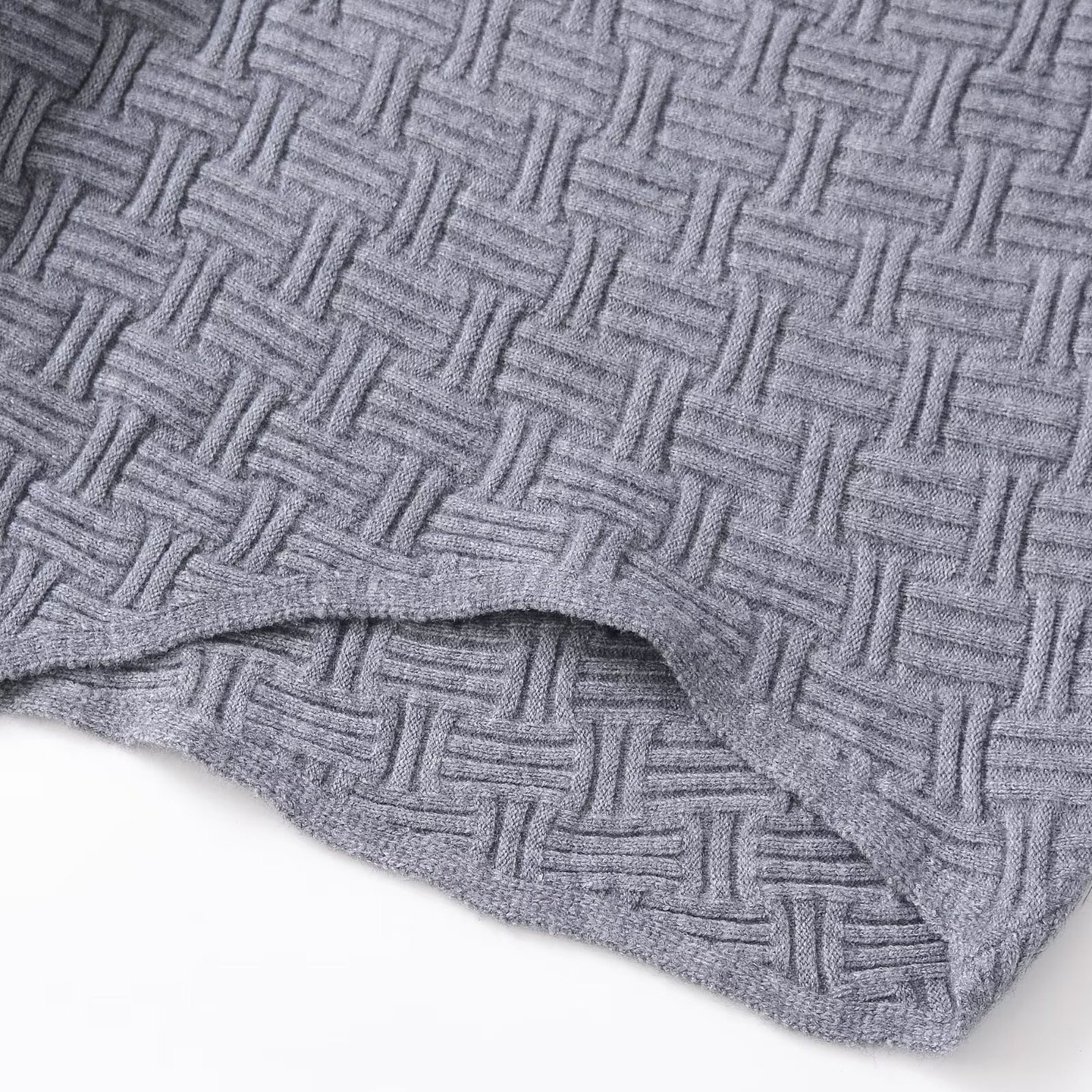 Suéter asimétrico texturizado de un solo hombro de punto KUN-00093