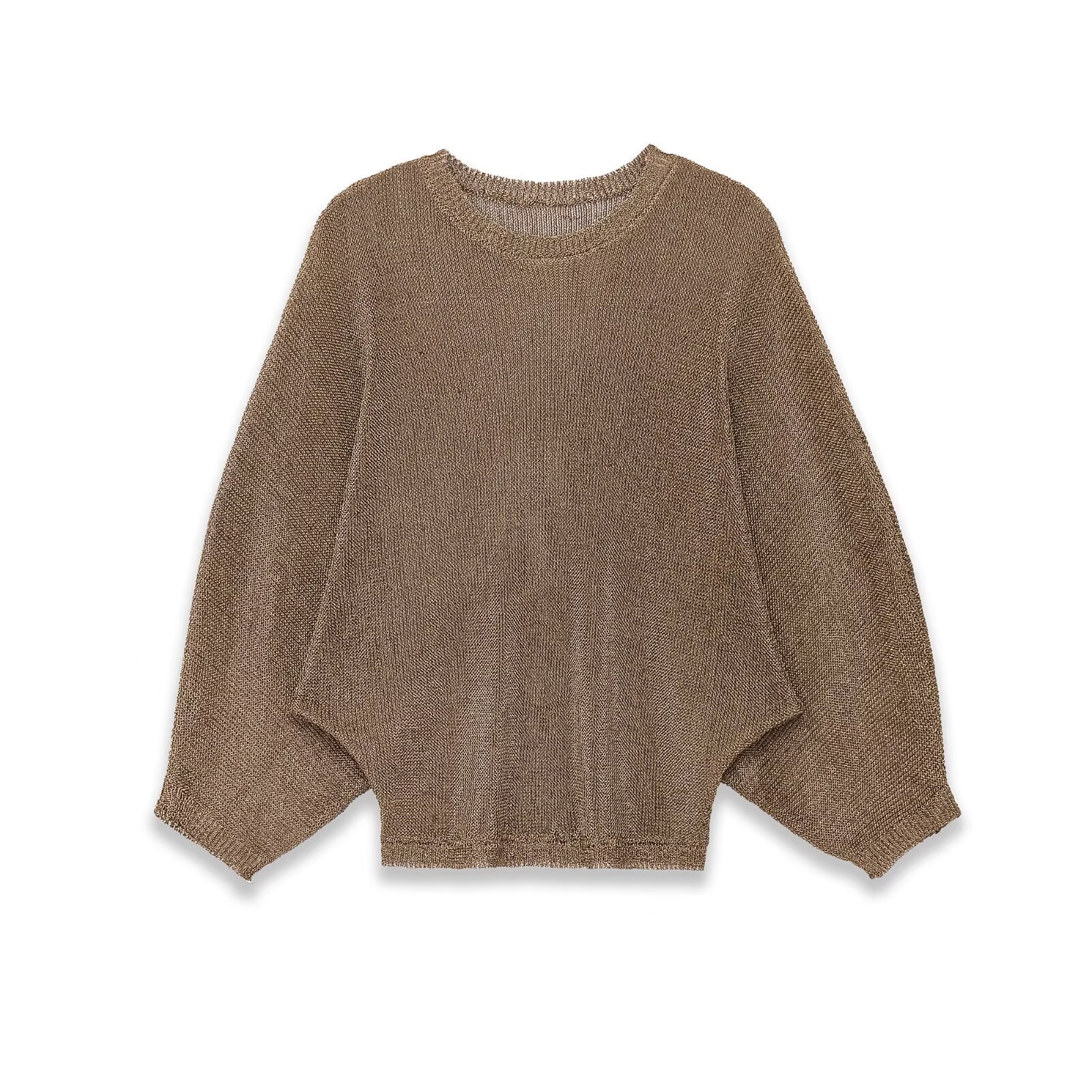 Knit Top Metallic Sheen Elegant Sweater KUN-00003