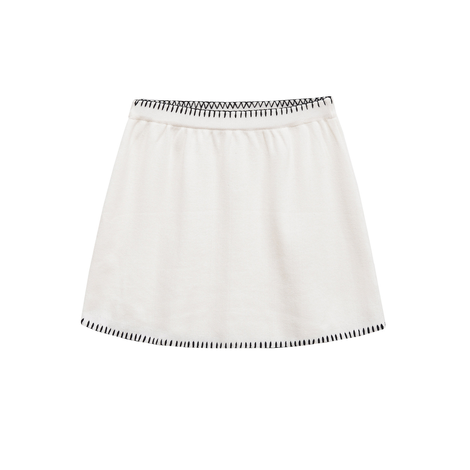 Conjunto de vestido y top de punto - Bordado en bloques de color KUN-00124