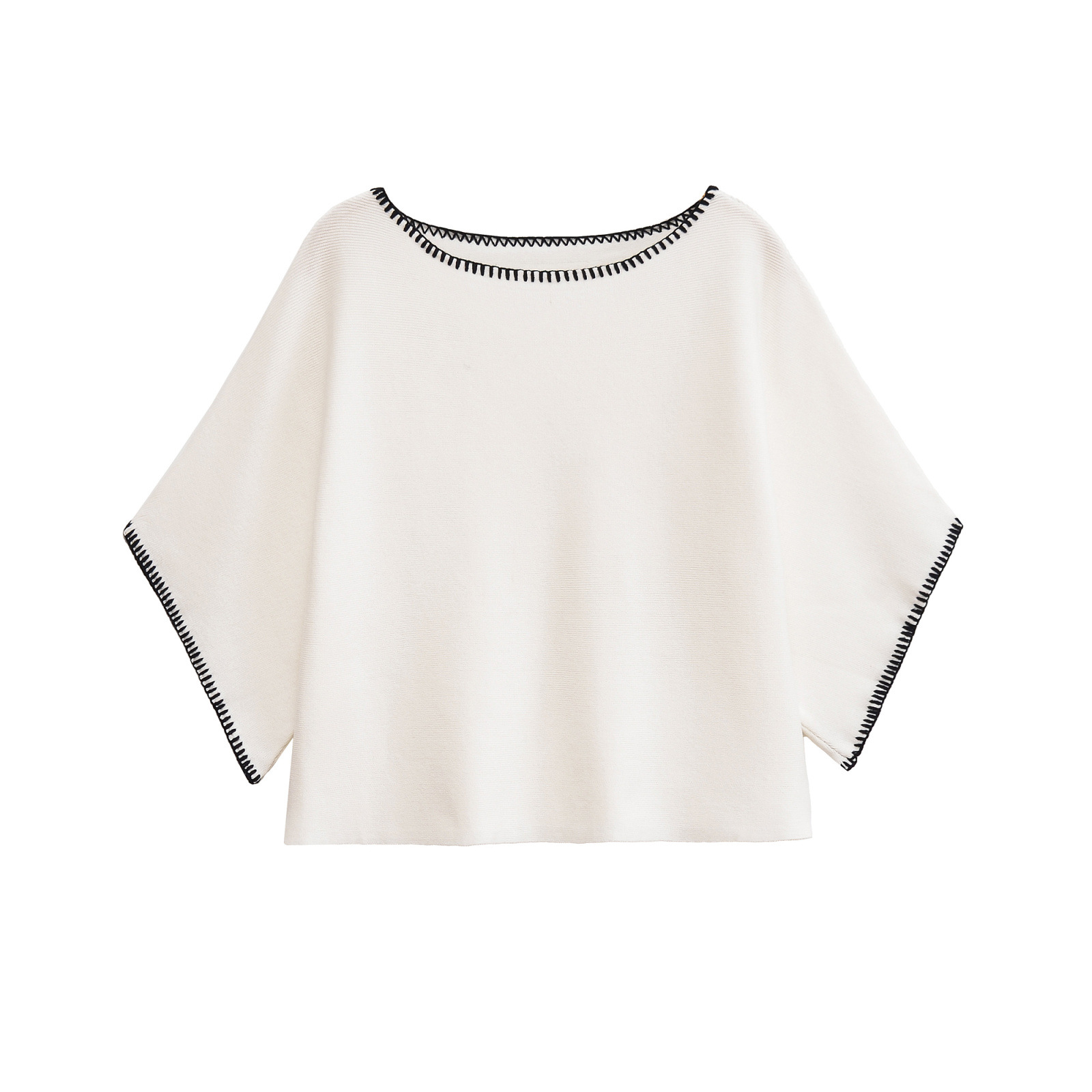 Conjunto de vestido y top de punto - Bordado en bloques de color KUN-00124