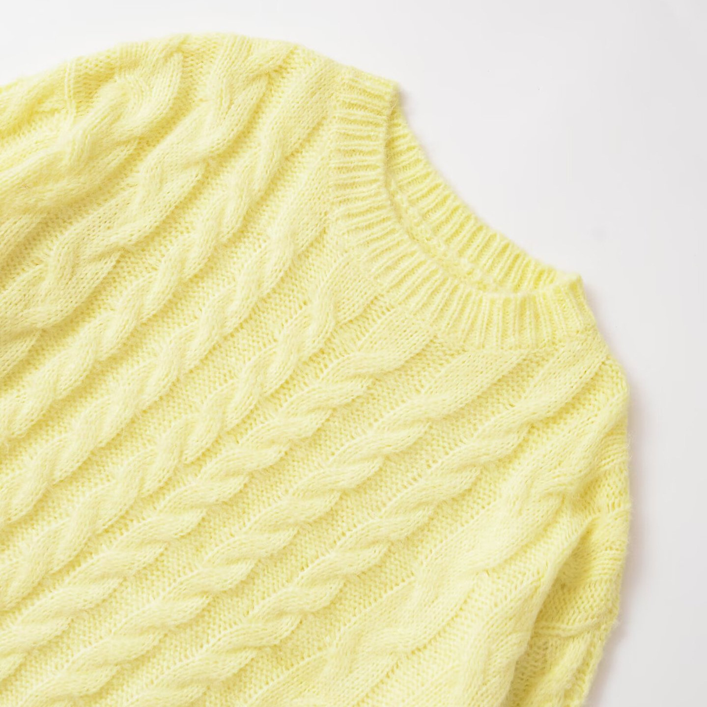 Knit Sweater Cable Knit Pullover - Stylish Women's Top KUN-00011