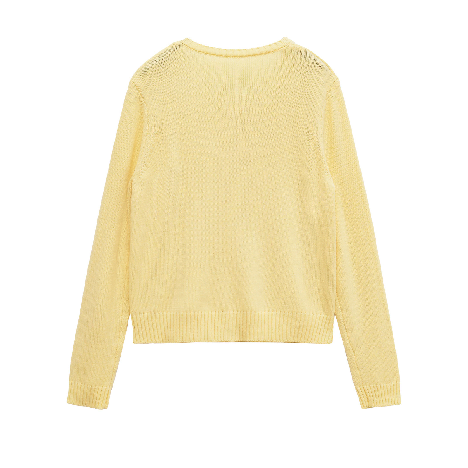 Wool Blend Knit Sweater - European Style Crew Neck KUN-00019