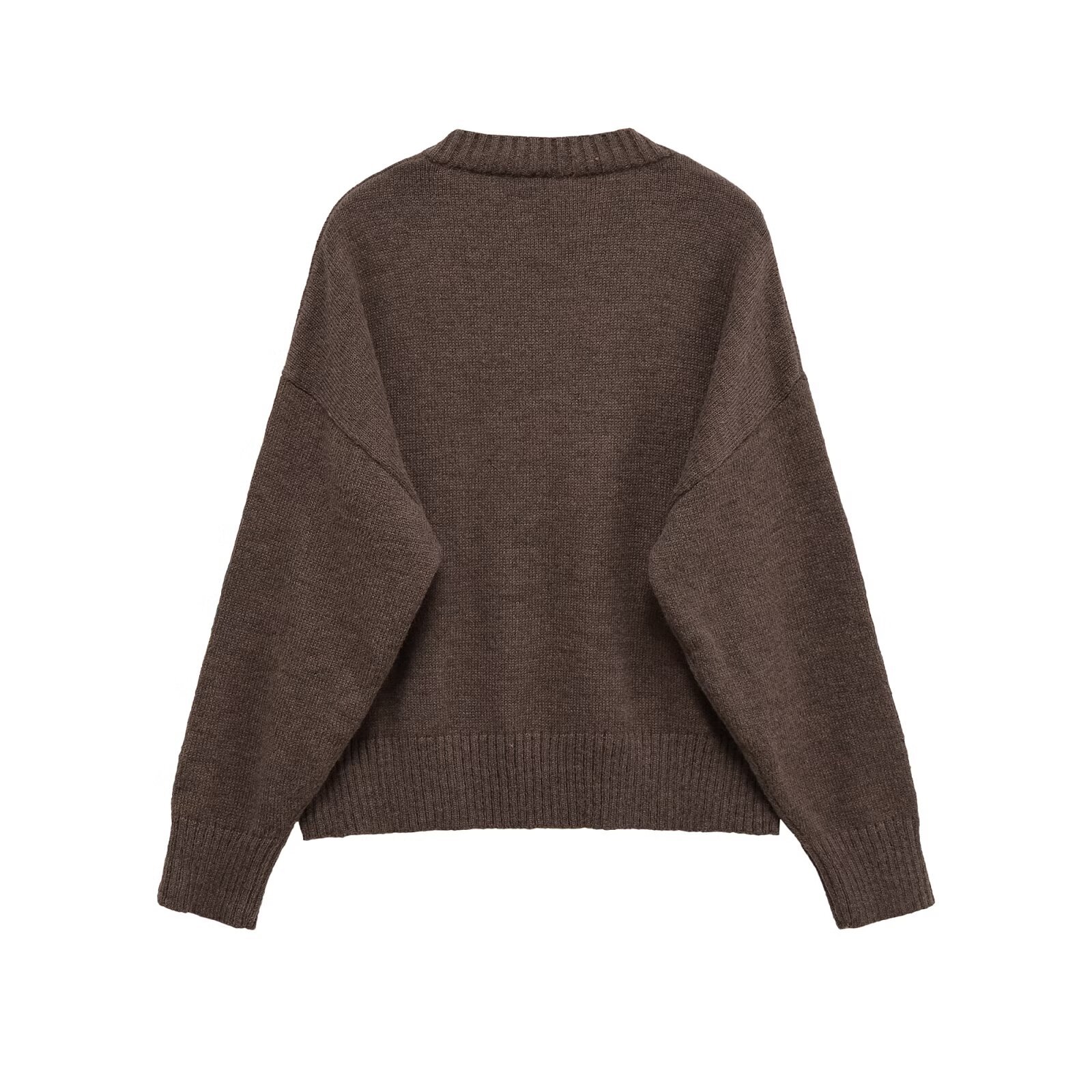 Suéter de punto con cuello en V - Suave y elegante KUN-00114