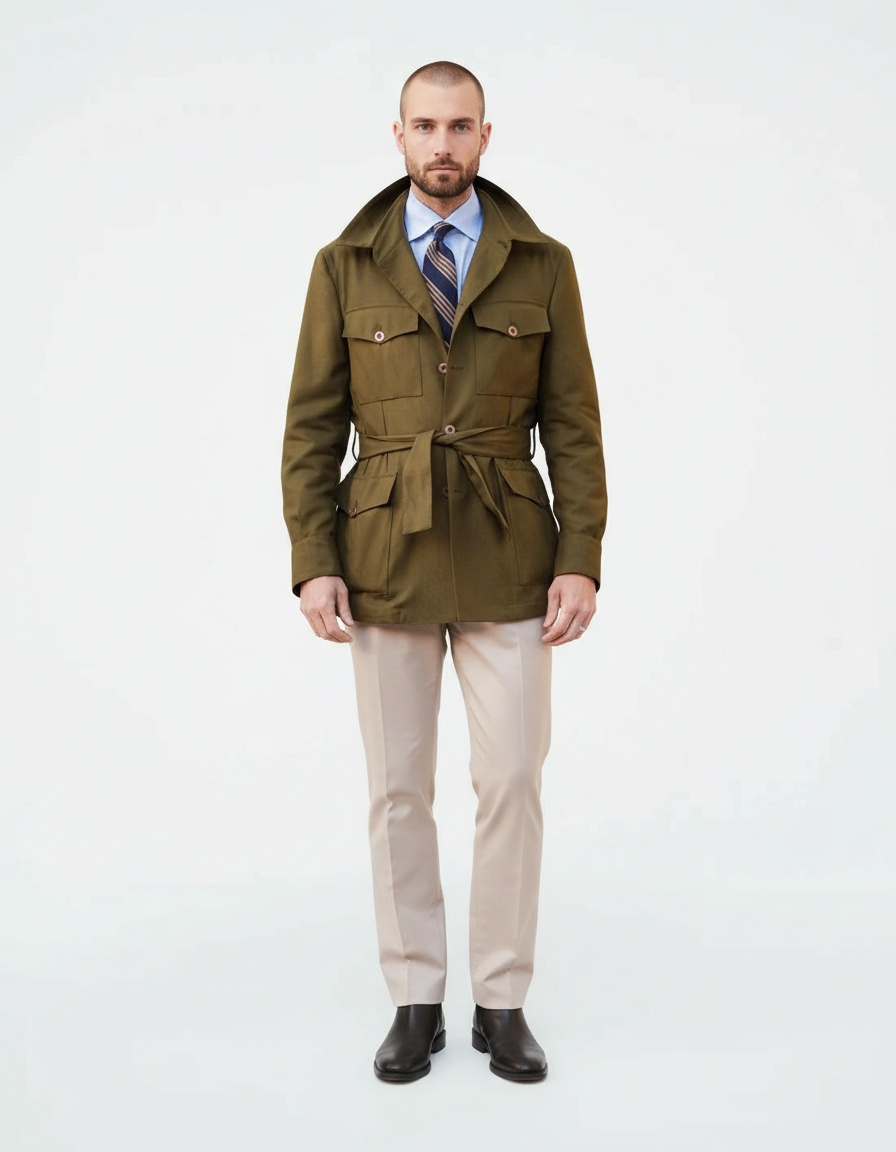 Nauwsluitende, middellange, lichtgewicht casual trenchcoat met riem