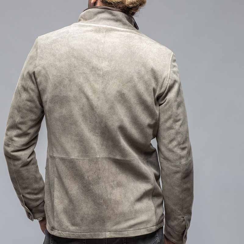 Herenjas van katoenmix met meerdere zakken en reverskraag voor een comfortabele, casual winterlook.