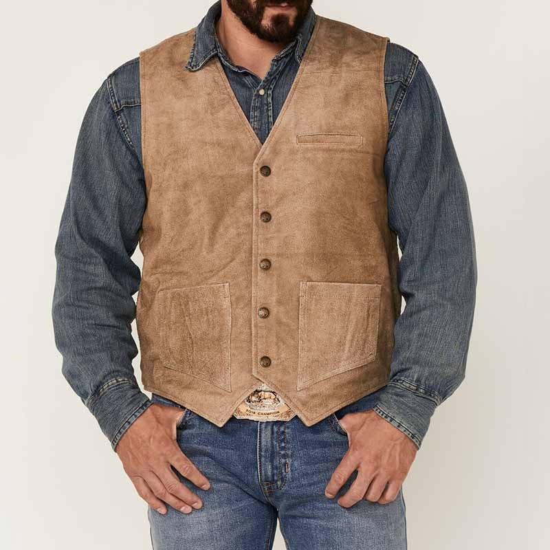 Nauwsluitend, retro casual vest van katoenmix voor de winter en herfst.