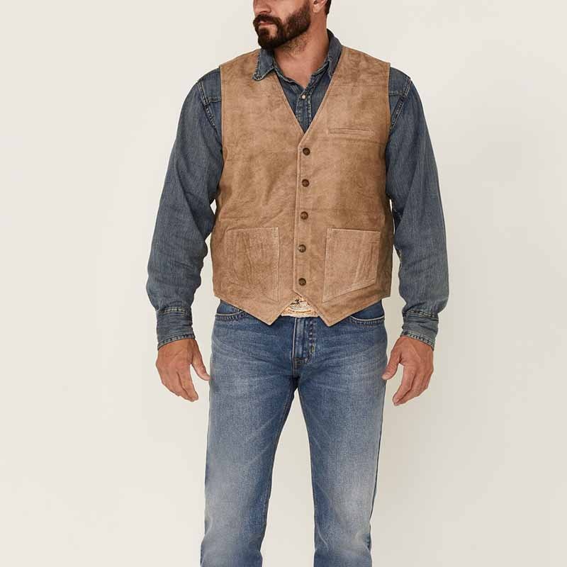 Nauwsluitend, retro casual vest van katoenmix voor de winter en herfst.