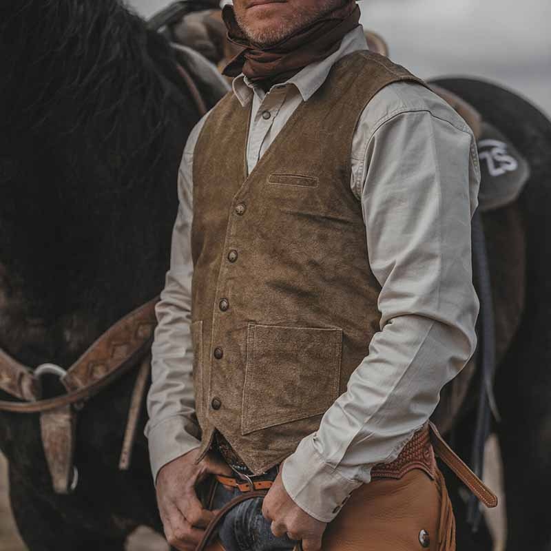 Nauwsluitend, retro casual vest van katoenmix voor de winter en herfst.