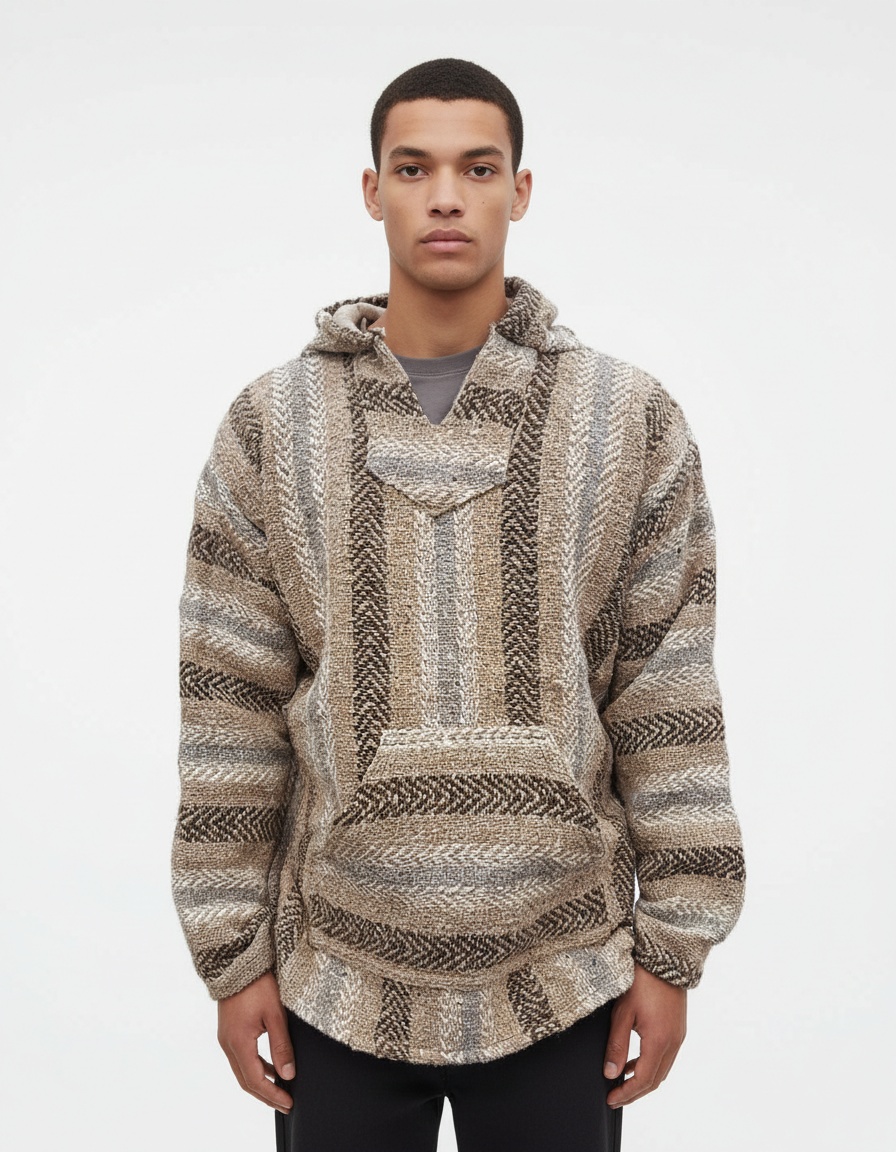 Sweatshirt met capuchon en patroon, perfect voor casual herfst- en winterkleding, met kangoeroezak.