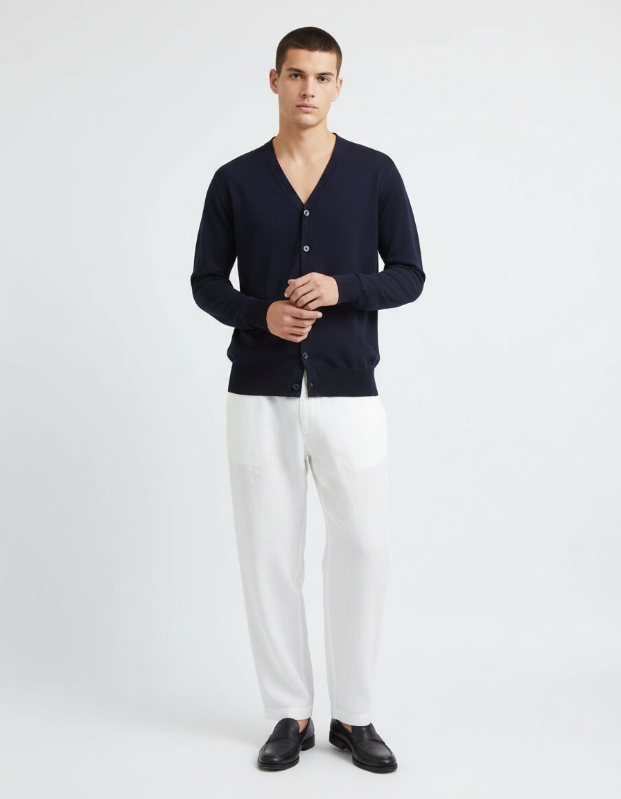 Ademend, casual vest van wolmix voor heren, perfect voor de winter.