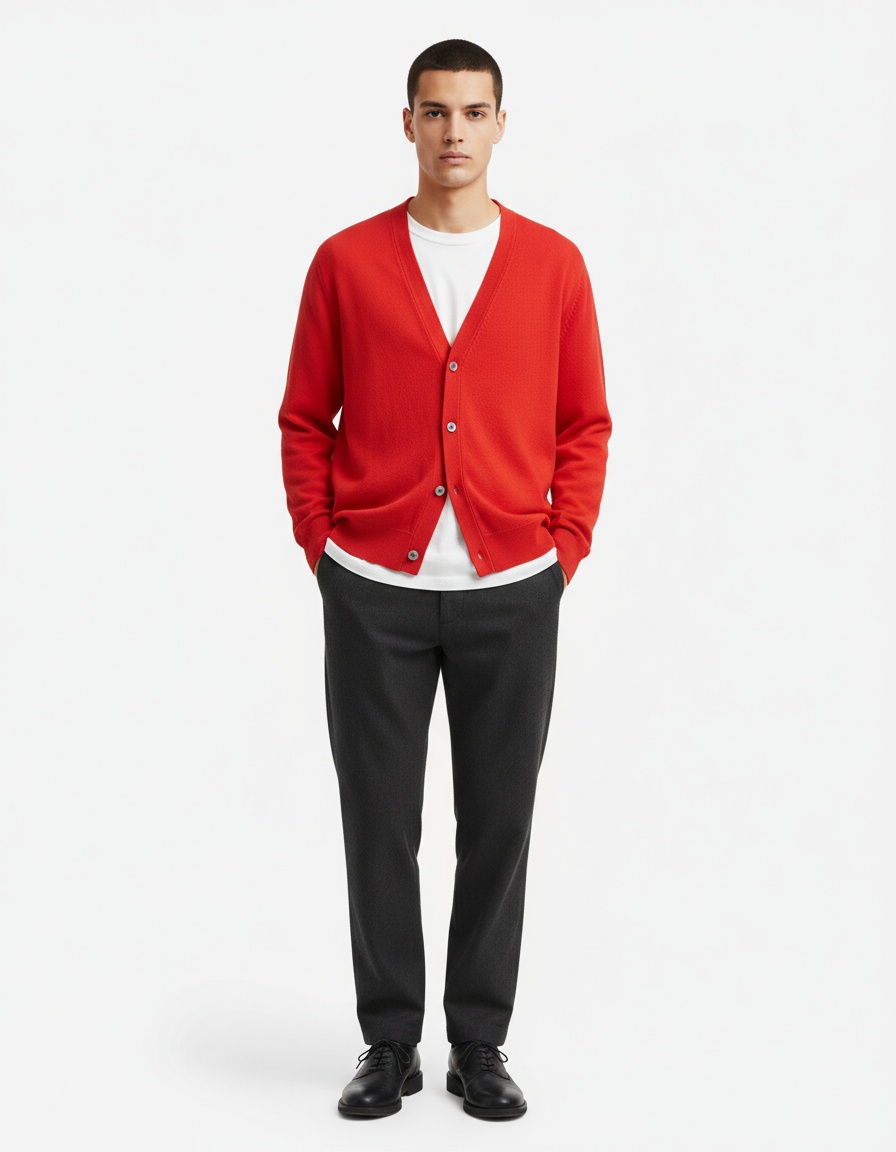 Ademend, casual vest van wolmix voor heren, perfect voor de winter.