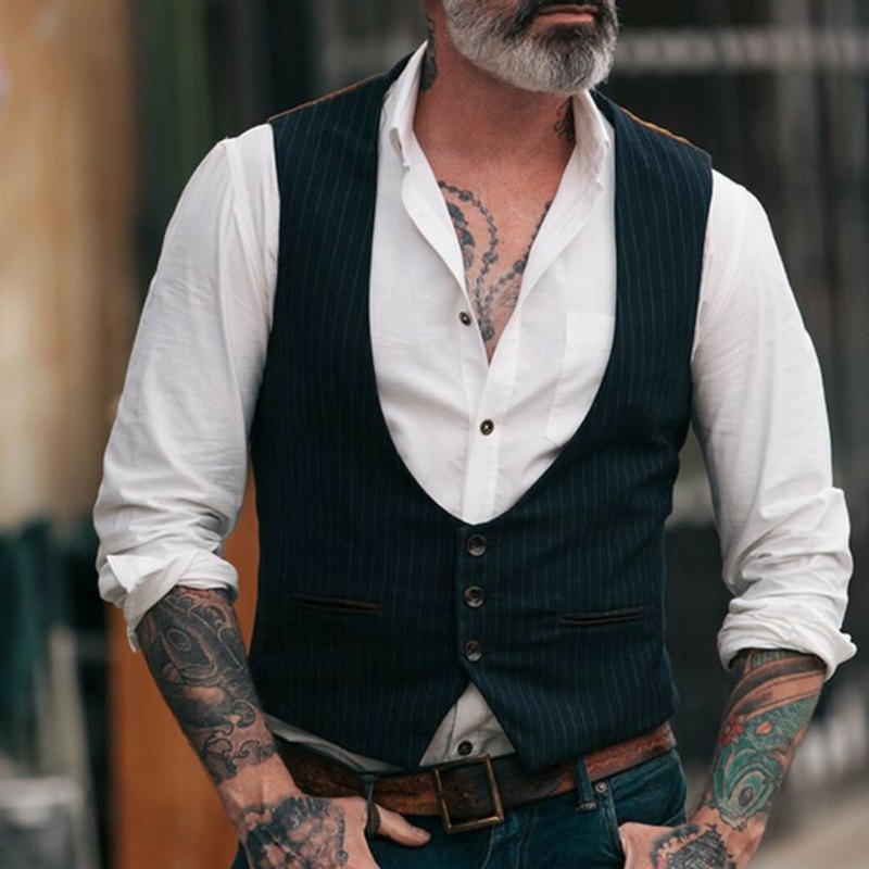 Single-Breasted Slim Fit Vest with Casual U-Neck for Winter Comfort