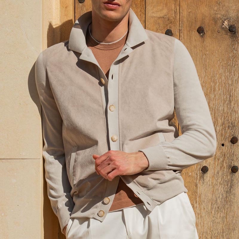 Men's Contrast Stand-Up Collar Sleeveless Casual Vest