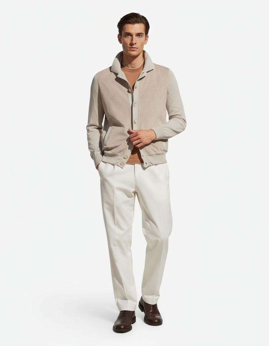 Men's Contrast Stand-Up Collar Sleeveless Casual Vest