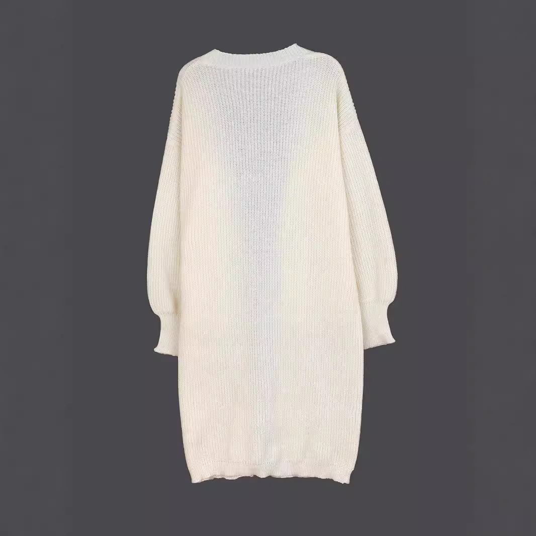 Wholesale Knit Cardigan Duster Sweater - Long Sleeve Open Front